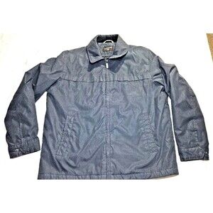 Dockers Men's grey Golf Quilted Interior Jacket Polyester Bomber Size Large L